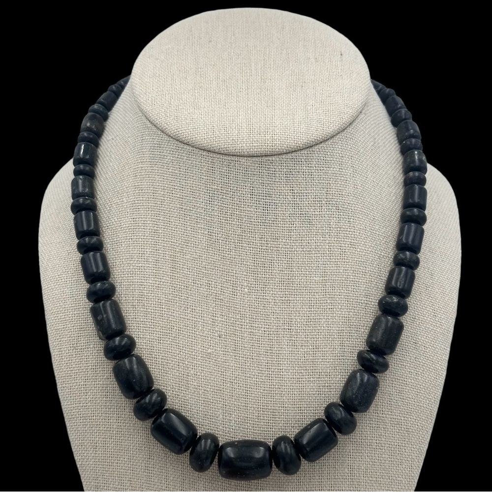 Jay King Black Opal DRT Desert Rose Trading Mine Finds Sterling Silver Necklace